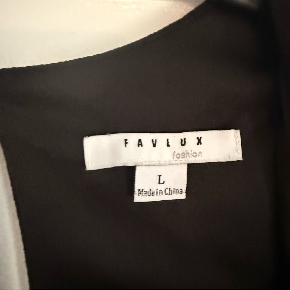FAVLUX Black Mini Dress with Polka Dots - Picture 3 of 5